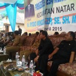 Bupati Lampung Selatan Rycko Menoza SZP. SE.SH.MBA bersama Anggota Komisi C Dewan Perwakilan Rakyat Daerah (DPRD) Lampung Selatan dalam Acara Peresmian Puskesmas pembantu (Pustu) Desa Merak Batin Kecamatan Natar Lampung Selatan. Selasa, 7/4/15. (adv)  foto : Ist 